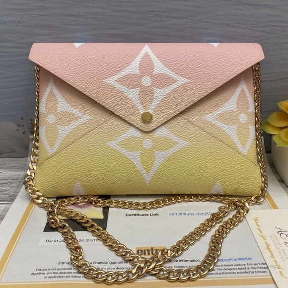 Louis Vuitton, Bags, Louis Vuitton Kirigami Bythepool Pochette Clutch Bag  Chain Certificate